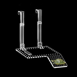 QeeHeng Turtle Basking Platform, Acrylic Turtle Basking Platform, Super Light Transmission Turtle Habitat with Climbing Shelf, Turtle Tank Accessories for Small Water Reptiles (L)