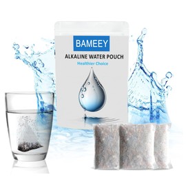 Alkaline Water Filter Pouch, pH Balanced and Ionised Water On-The-Go, Portable Ideal for Hiking, Camping and Travelling, Water Filtration System for Bottles, Jugs & Pitchers,Hard water filter 3x100L