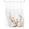 Tititex No Hooks Snap in Liner Tan Eucalyptus Leaves Shower