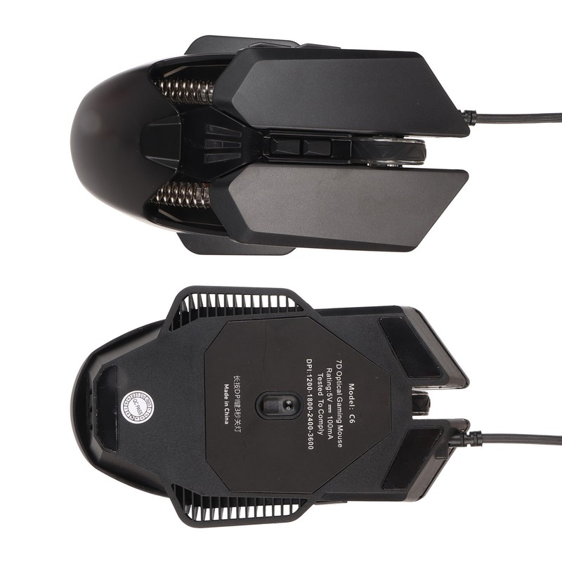 C6 Gaming Mouse Wired Silent USB Optical Computer Mice with