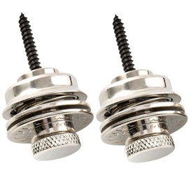 Musiclily Pro Steel Heavy Duty Guitar Strap Locks Buttons Security Locks Guitar Strap Buttons Guitar Strap Lock for Electric Guitar Acoustic Classical Guitar Bass Nickel (Pack of 2)