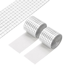 PATIKIL 5x5mm Self Adhesive Mirrors Mosaic Tiles, 3840 Pcs Square Mini Glass Mosaic Disco Tile Sticker for DIY Craft Disco Ball Party Decoration, Silver Tone