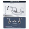 Phivan NSF/ANSI 61 Certified 8" Lead-Free Commercial Sink Faucet Wall