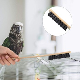Zerodis 3PCS Bird Cage Cleaning Brush with Long Handle Wooden for Parrots