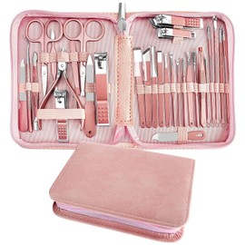 Lenamos Manicure Set 30 in 1 Nail Clippers Set, Nail Manicure Kit for Women, Toenail Clippers Pedicure Kit, Pedicure Tools, Suitable for Travel Manicure Tools, Toe Nail Care Kit, Manicure Set Women