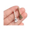 Acxico 40Pcs Broom Charms Broom Pendants Antiqued Silver Tone 3D