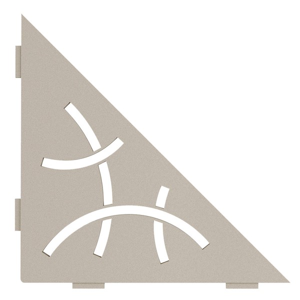 Schluter Systems Triangular Corner Shelf-E - Curve Design - Cream - (SES1D6TSC) Kerdi-Line Shower Acessory