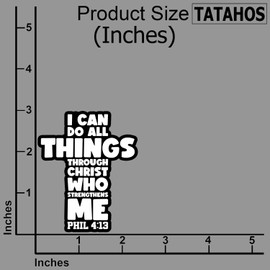 (3Pcs) Christian Cross Sticker – I Can Do All Things Through Christ Who Strengthens Me – Philippians 4:13 Vinyl Decal for Laptop, Water Bottle, Bible, Journal – Religious Gifts – Gifts Mother 3"x2.5"