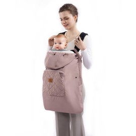 Winter Cover for Baby Carrier, Warm Universal Baby Carrier Cover, Waterproof Carry Cover for Baby Carriers (Pink)