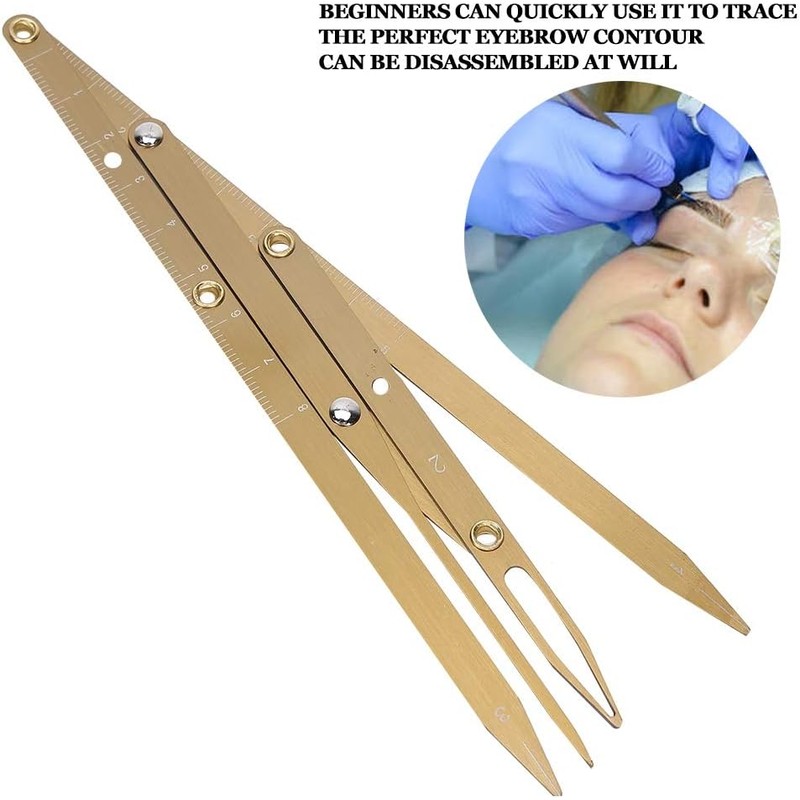 Regla de cejas Microblading Tatuaje Regla de cejas Medición de