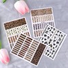 Leopard Nail Decals Stickers Accessories Brown Toe Nail Stickers Leopard