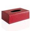 PTAPIPI Elegant PU Leather Tissue Box Holder, Modern Rectangular Towel