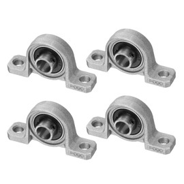 sourcing map 4pcs KP000 Pillow Block Bearings 8mm Bore Bearing Units Zinc Alloy, P6(ABEC3)