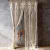 OIHYA Macrame Curtain Wall Hanging Handmade Boho Curtains for Wedding