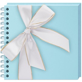 Vienrose Scrapbook DIY Photo Album with 40 Pages, Hard Cover Kraft Paper, DIY Scrapbook for Wedding, Birthday, 20.5 x 20.5 cm, Light Blue