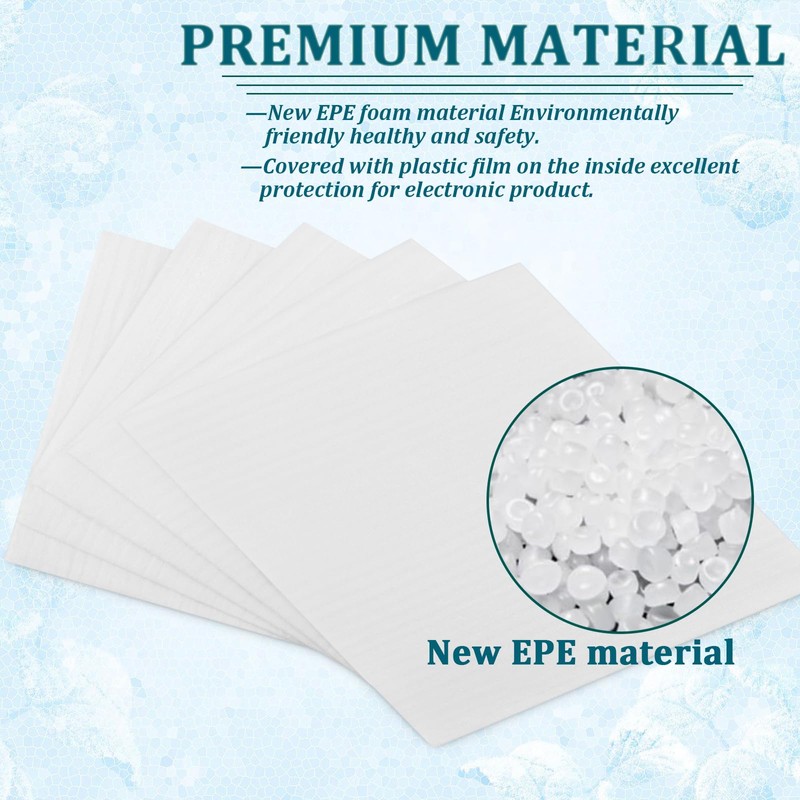 50 Pack Foam Pouches 8x8 inch, Cushion Foam Pouches for