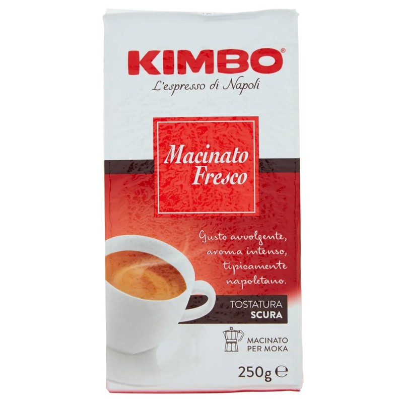 Kimbo Macinato Fresco 4 buste da 250g Imported from Italy