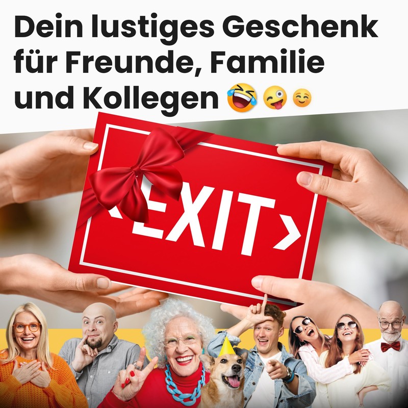 DankeDir! Exit exit sign, 30 x 20 cm, gift idea,