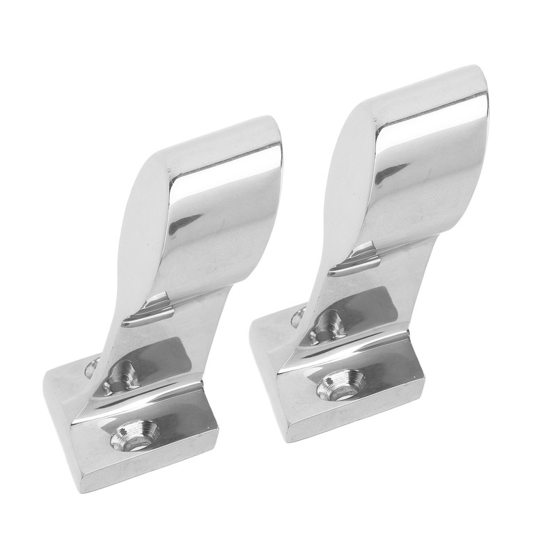 2PCS Stanchion Hand Rail Fitting 316 Stainless Steel Mirror Polishing