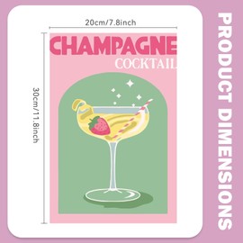 6 Pack Retro Cocktail Paint by Numbers Kit for Adults Beginner,Peinture a Numero Adult Kit with Acrylic Paint, Paint Canvas, and Crafts for Adults