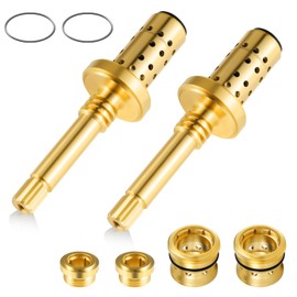 2 Set REB-Valve Rebuild Kit Replacement for Symmons Temptrol Shower Valves, TA-10 Flow Control Spindle Assembly, TA-4 Hot and Cold Seats, Fix Tub/Shower Valve Leak, Brass