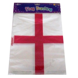 England St Georges Day Flag Bunting Banner 20 Flags 10M - 32 feet Long