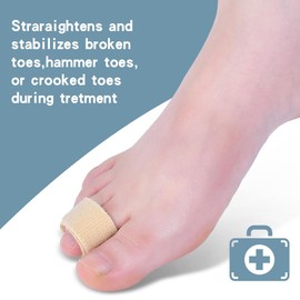 Medical-All Toe Separators for Women Overlapping Toes, Bunion Corrector and Toe spacers, Buddy Wraps for Broken Toes, Hammertoe Straightener (Black)