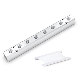 GASHER 1PCS Aluminum 8 Way 10 Port Pneumatic Manifold Air Distribution Block Splitter 1/4" Output Port 1/2" Supply Port