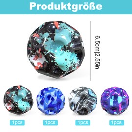 ZITUZY Pack of 3 Moon Ball, 7 cm High Jumping Rubber Ball, Multicoloured Space Jumping Ball, for Children, Outdoor Toy