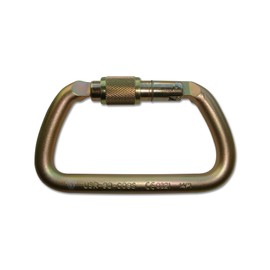 ProClimb USR-98-C09S NFPA D Carabiner Screw Lock, Zink Plated Finish, Large