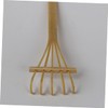 Toyvian Bamboo Rake Five Teeth Rake Sand Table Rake Mini