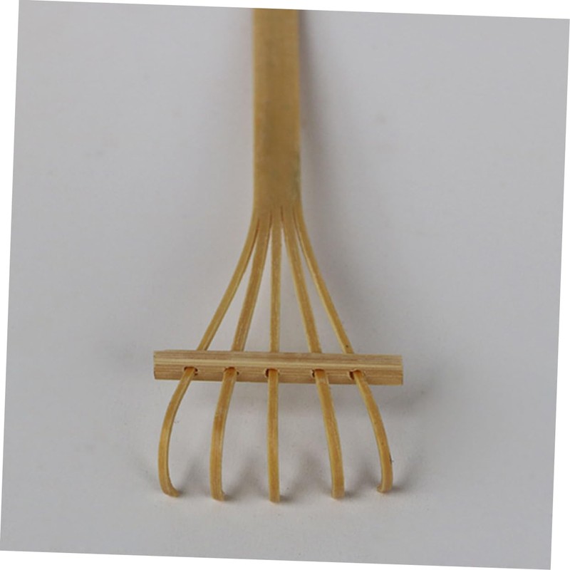 Toyvian Bamboo Rake Five Teeth Rake Sand Table Rake Mini