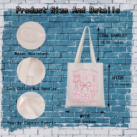Kappa Kappa Gamma Bow Tote Bag Coquette Bow Sorority Gift KKG Big Little Gift Bid Day Recruitment Gift (KKG Bow Tote)