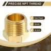 sourcing map 5Pcs Brass Pipe Fitting, 1/4" OD x 1/2"
