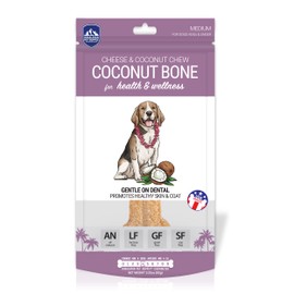 Coconut and Himalayan Cheese Dog Chew | Long Lasting, Stain Free, Protein Rich, Low Odor | 100% Natural, Healthy & Safe | No Lactose, Gluten Or Grains | Coconut Bone | for Dogs 45 Lbs & Smaller