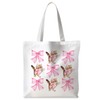 ignytiger Pink Bow Cat Tote Bags for Women, Cat Mom