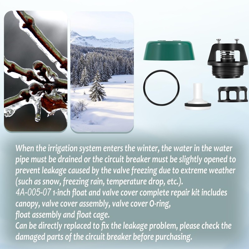 Ezbzyz 1" Float and Bonnet Complete Repair Kit for 4A