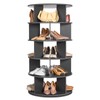 Happybuy 5-Tier Rotating Shoe Shelf Tower, 360° Spinning Shoe Display,