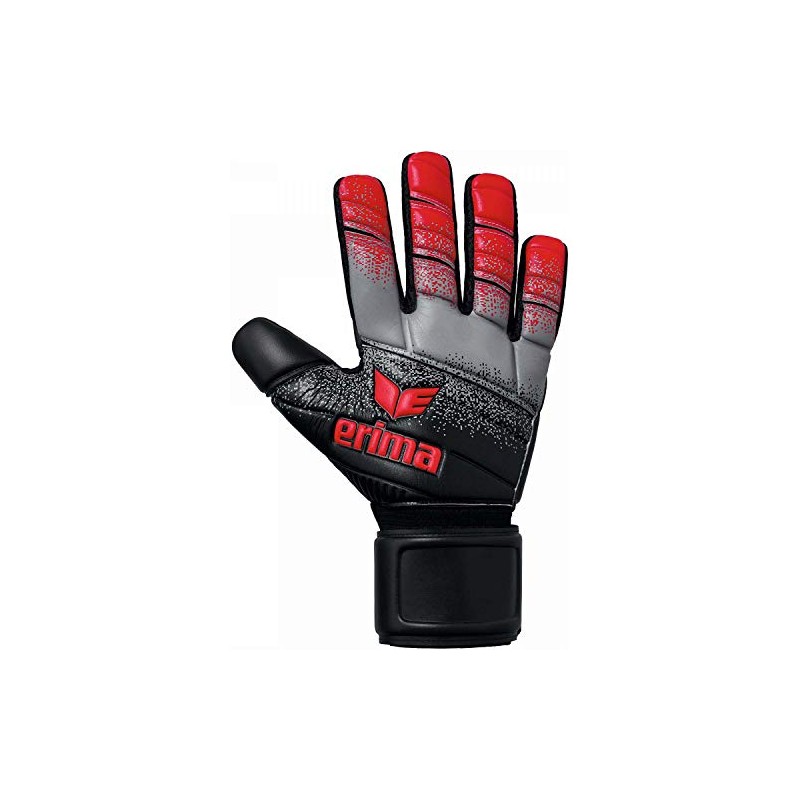 Erima Gentlemen SKINATOR Hard Ground NF Torwarthandschuhe rot/schwarz/grau, options Size: