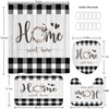 FZDHHY Black and White Shower Curtain Set Home Sweet Home
