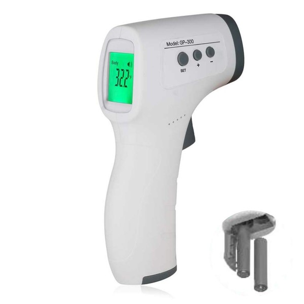 MedPlus Termoscanner GP300 Con Batterie Incluse Termometro Contactless A Raggi Infrarossi Per Neonato Bambino Anziano Adulti - 120 g, bianco