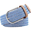 White Fang BT472 Braided Belt, Gold, Casual, No Holes, Simple,