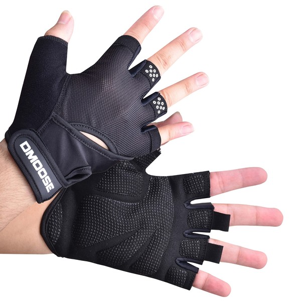 DMoose Training Gloves, Muscle Training Gloves, Wrist Support, Pull Up Gloves, Gym Gloves in 4 Sizes S/M/L/XL for Men and Women, Unisex Grip Support