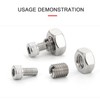 Pack of 10 Threaded Insert M8 to M6, 10 mm