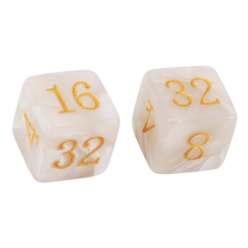 30PCS Number Dice Six Sided Multiples of 2 Number Plastic