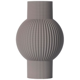 3D Vase Bella Decorative Vase 30 cm Floor Vase Flower Vase Decorative Vase Pampas Grass Dried Flowers (Light Grey)