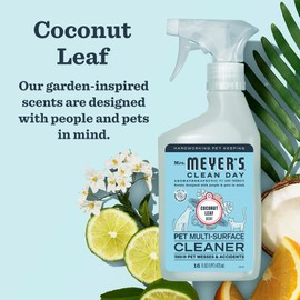 MRS. MEYER'S CLEAN DAY Pet Multi-Surface Cleaner, Coconut Leaf Scent, 16oz