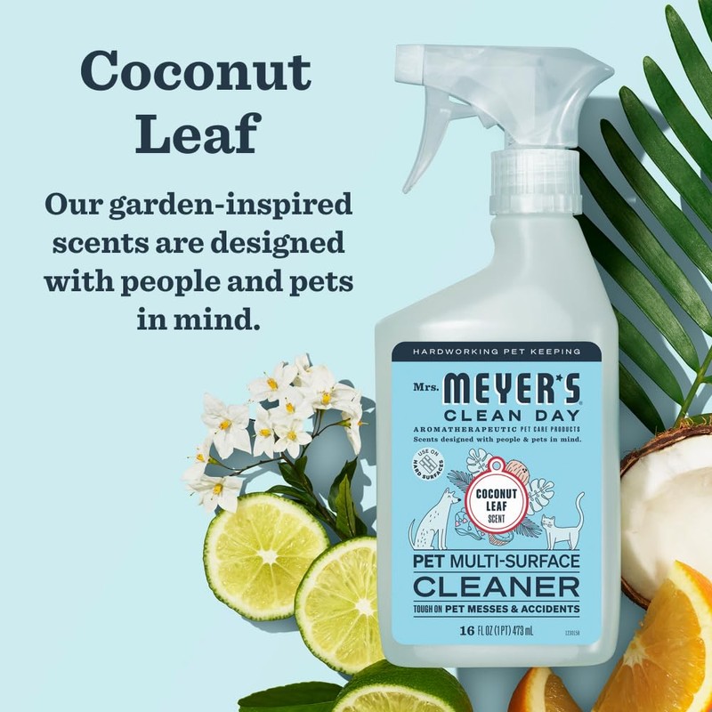 MRS. MEYER'S CLEAN DAY Pet Multi-Surface Cleaner, Coconut Leaf Scent,