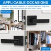 Hasmikit 5 Pack Matte Black Door Handles Privacy Door Levers,