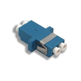 Conectra® - Fiber Optic Adapter for FTTH | LC/UPC to LC/UPC | Duplex | Single Mode | Blue (Pack of 1)